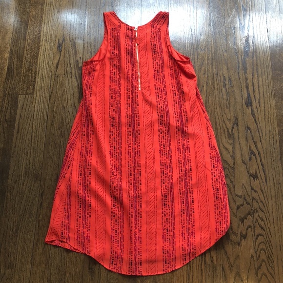 Bright Snakeskin Stripe Flowy Boho Sleeveless Crewneck Midi Dress - Picture 5 of 5